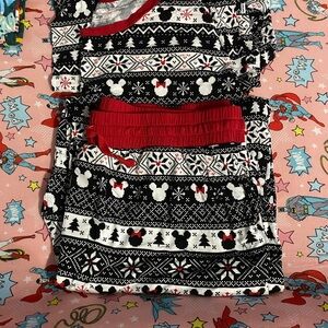 Little Sleepies Black and White Pajama Set with Red Accents